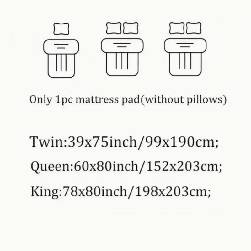 450gsm Filled Cotton Mattress Topper Cooling Breathable,Waterproof Mattress Pad