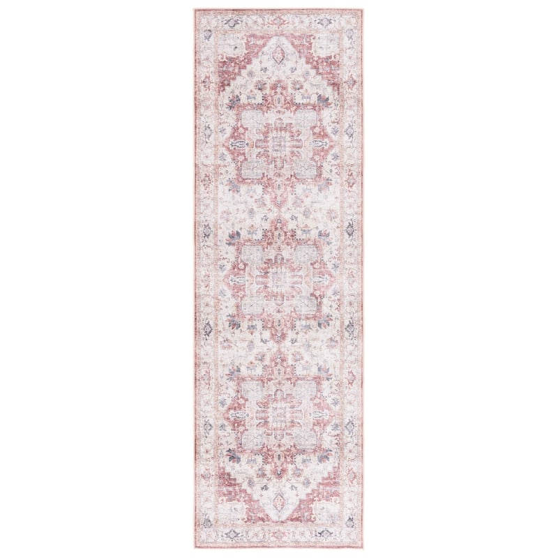 SAFAVIEH Arizona Malkah Vintage Rug - 2'6" x 8' Runner - Beige/Rust