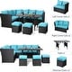preview thumbnail 47 of 84, AECOJOY 7 Pieces Patio Furniture Set Outdoor Sectional Sofa Rattan Conversation Set