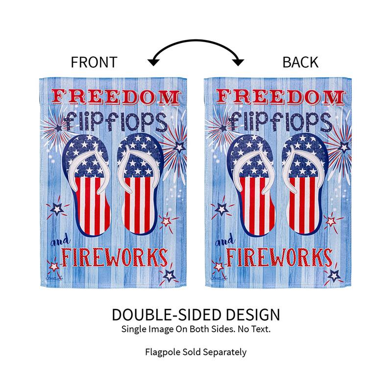 Freedom Flip Flops Suede Garden Flag