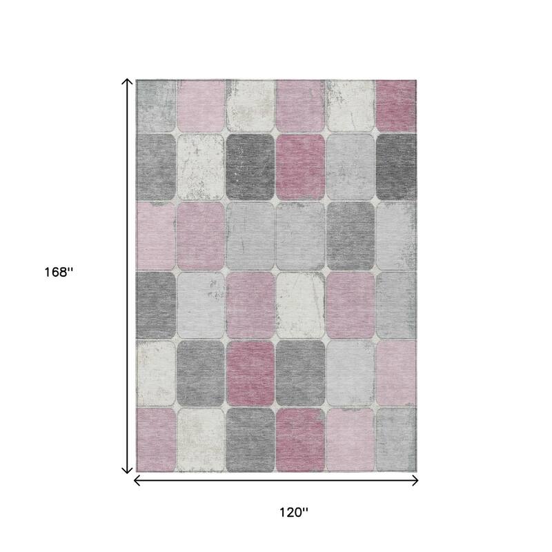 HomeRoots Geometric Transitional Rectangle Outdoor Rug