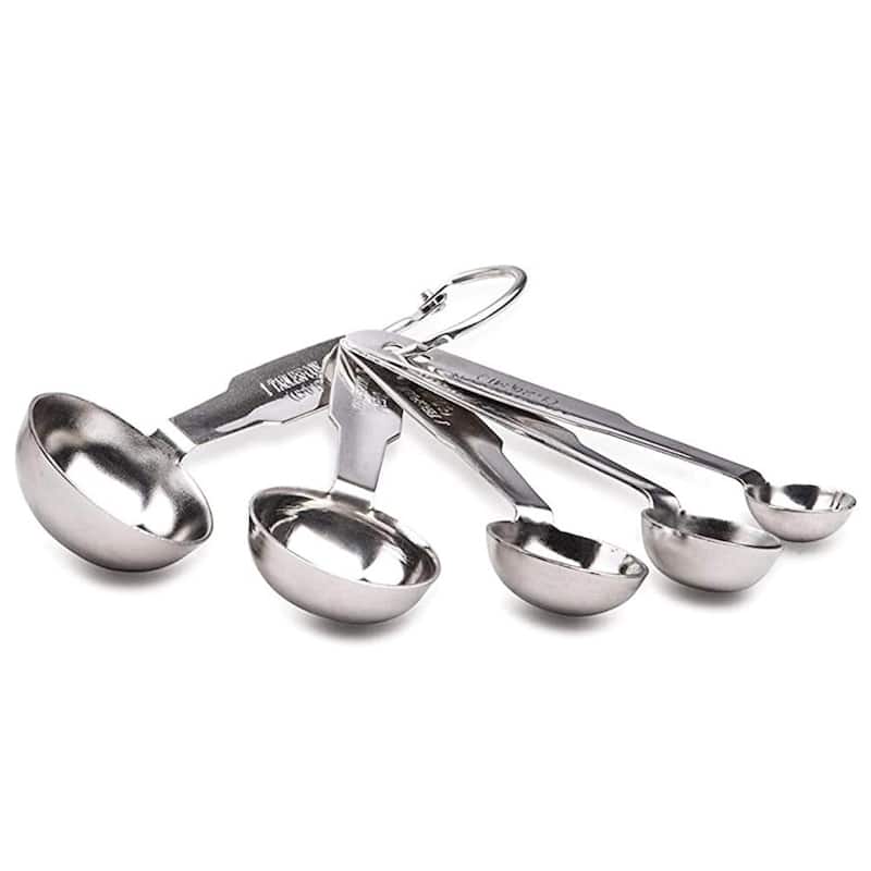 YBM Home 5-Piece Stainless Steel Stackable Measuring Spoons - Silver