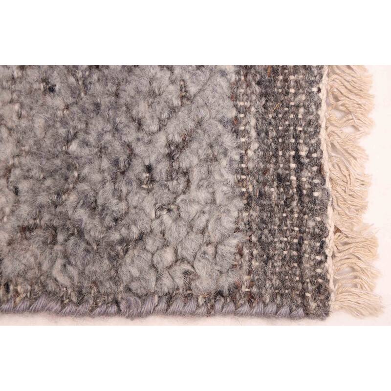 ECARPETGALLERY Hand-knotted Tangier Grey Wool Rug - 8'3 x 10'1
