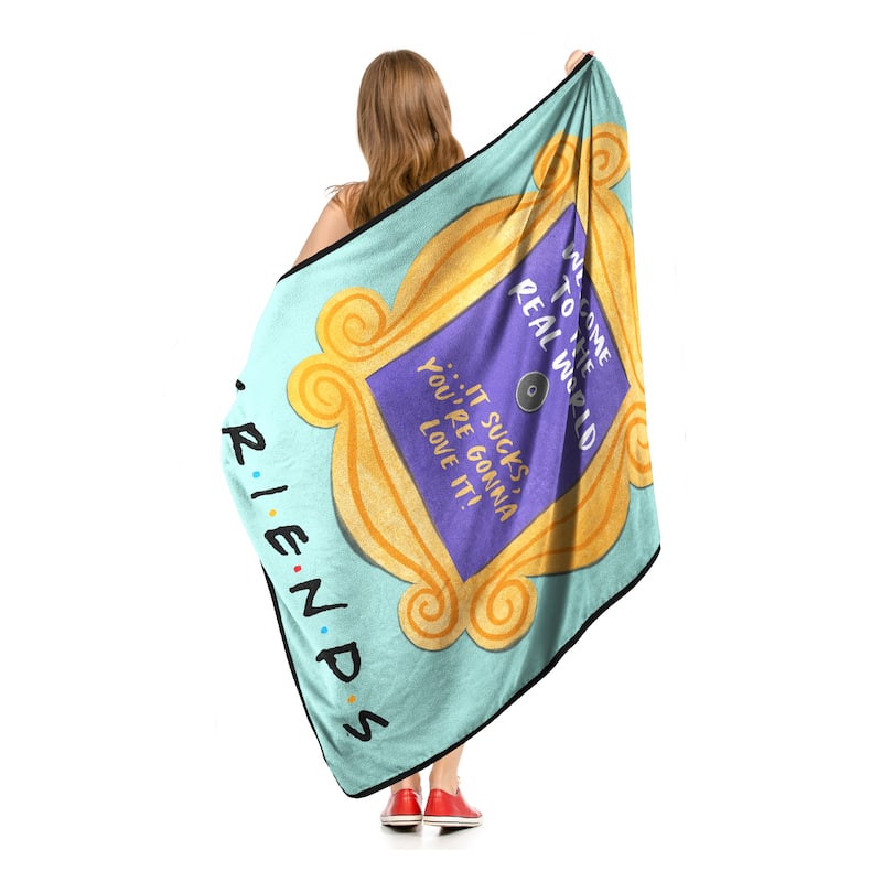 Friends Real World Sucks Micro Raschel Throw