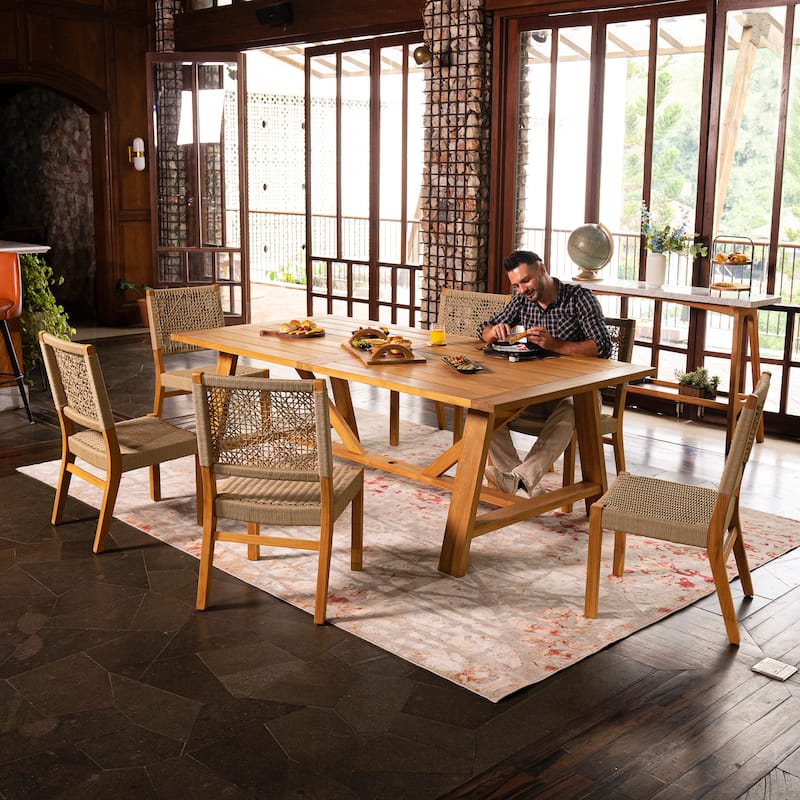 Cambridge Casual Finley Teak Dining Chair Set of 2