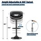 preview thumbnail 75 of 78, Bar Stools Adjustable Height Swivel Faux Leather Armless Barstools
