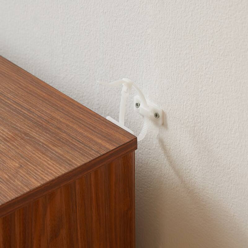 Modern 6-Drawer Dressing Table Curved Wave Dressing Table Storage Cabinet with Waterproof, for Bedroom Living Rooms