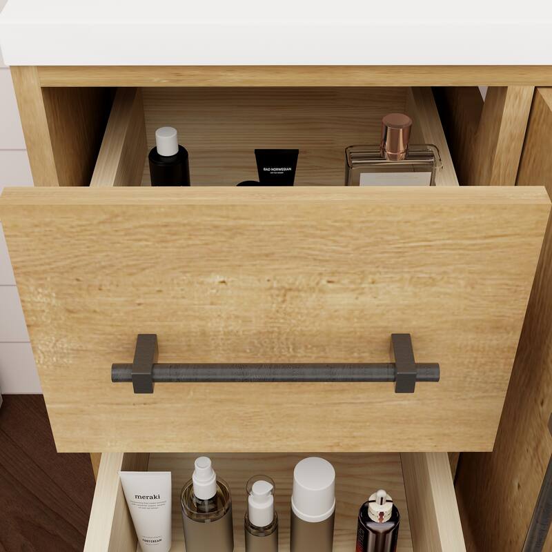 Victoria 36'' Wall-mounted Vanity (L) with Reinforced Acrylic Sink - 35.5
