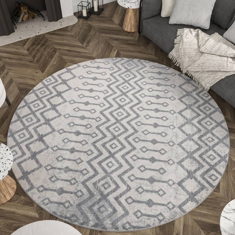 Gematria Moroccan Geometric Indoor Area Rug