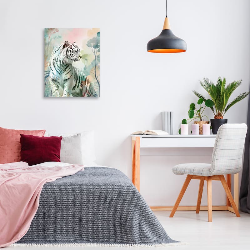 Stupell Soft Gazing Tiger Canvas Wall Art Design By Kim Allen