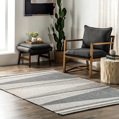 Nuloom Estella Modern Geometric Cotton Flatweave Area Rug