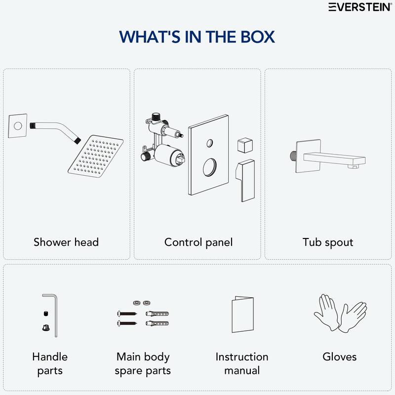 Wall Mounted Shower System Bathtub Facuet Set, Tub And Shower Trim Kit