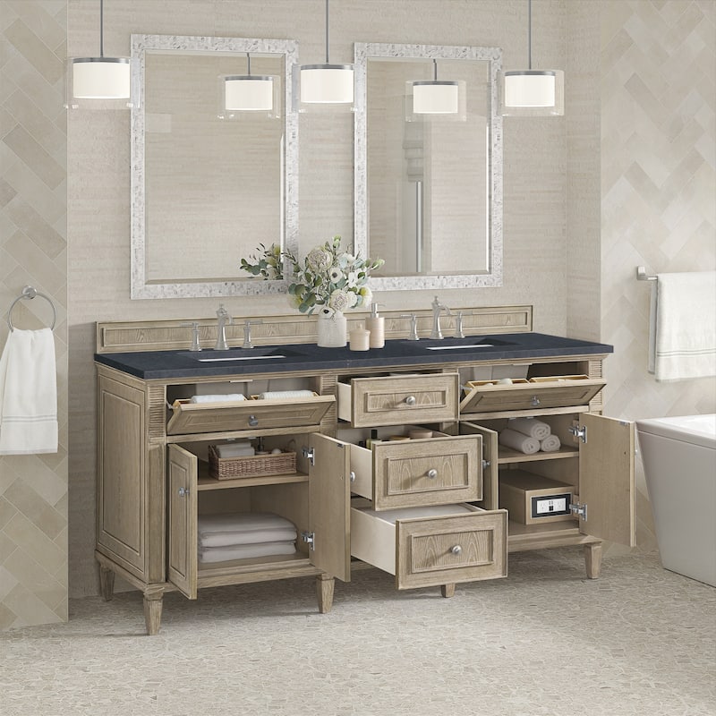 James Martin Vanities 424-V72-3CSP Lorelai 72" Double Basin Wood