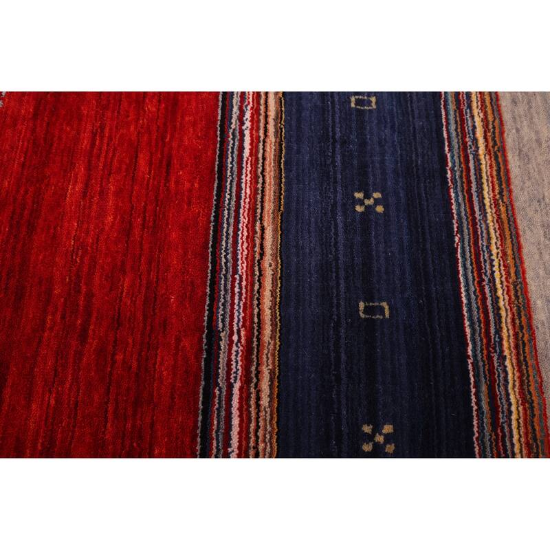 ECARPETGALLERY Hand Loomed Kashkuli Gabbeh Red Wool Rug - 6'6 x 9'7