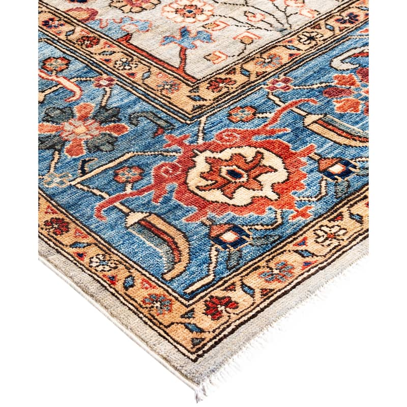 Serapi One-of-a-Kind Hand-Knotted Area Rug - Ivory - 7' 10" x 9' 11"