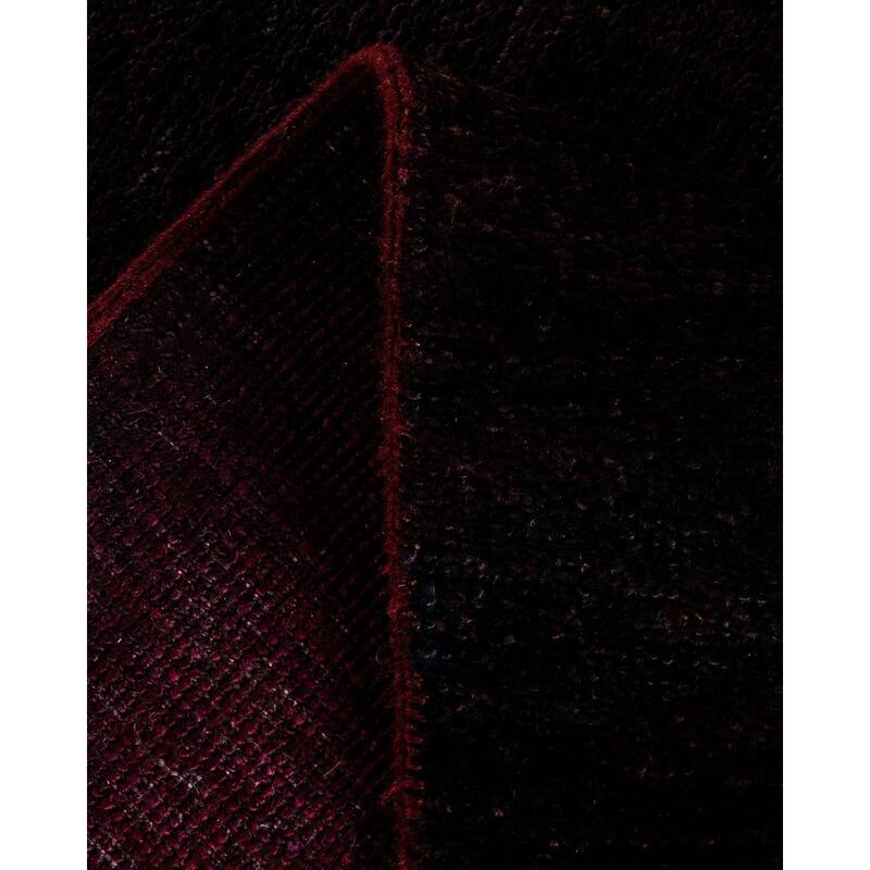 Overton Hand Knotted Wool Vintage Inspired Modern Contemporary Modern Brown Area Rug - 4' 1" x 10' 2"