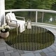 preview thumbnail 9 of 47, Machine Washable Indoor/ Outdoor Abstract Stripe Chantille Rug Olive - 8' x 8'