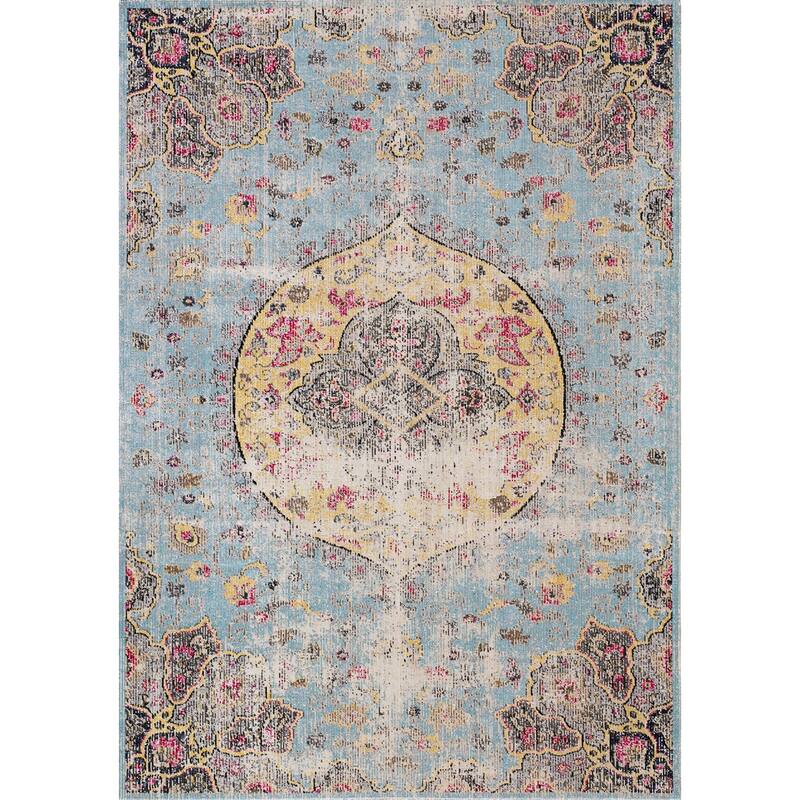 HomeRoots Medallion Modern Rectangle Area Rug