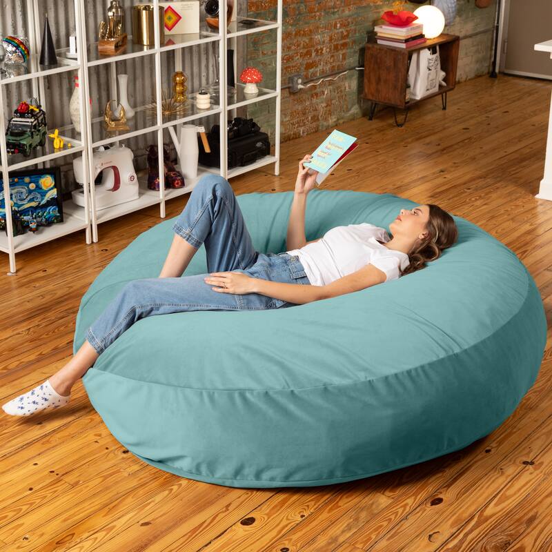 Jaxx Cocoon 6 Ft Giant Bean Bag Sofa and Lounger for Adults, Lush Velvet