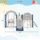 preview thumbnail 6 of 43, Toddler Slide & Swing Set 8 in 1,Kids Playground Climber Slide Playset Grey+Blue