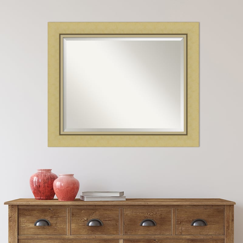 Beveled Bathroom Wall Mirror - Landon Gold Frame