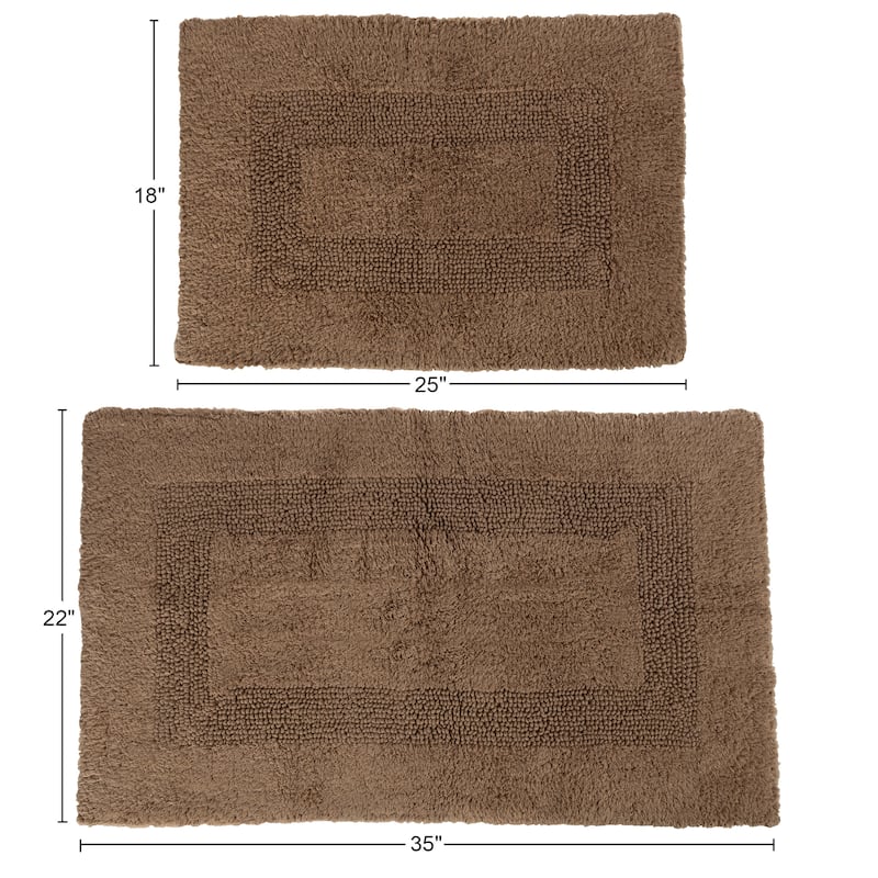 Windsor Home 100-percent Cotton 2-piece Reversible Rug Set