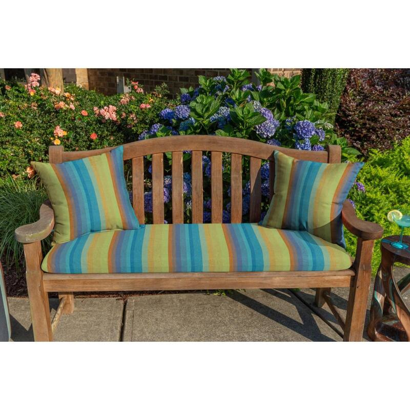 Sunbrella 20 inch Square Stripe Outdoor Throw Pillow