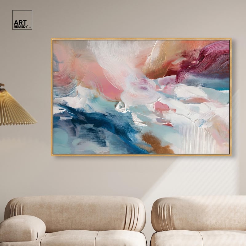 Rosy and Ocean Hues I Canvas by Art Remedy