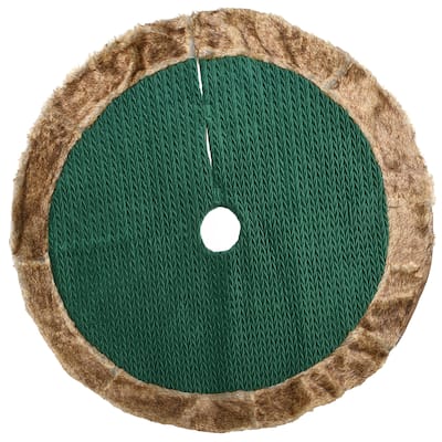 National Tree Company 48 in. Rural Homestead Collection Quilted Tree Skirt - 48 in