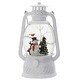 preview thumbnail 7 of 10, Christmas Plastic White Lantern With Snowman