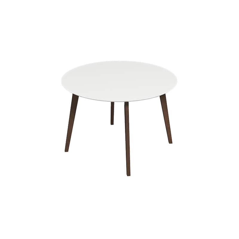 GDFStudio - Alina Modern Dining Set with 43" Solid Wood Round Dining Table and 4 Dining Chairs