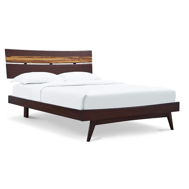 Sarah Queen Platform Bed, Burgundy - Amber - King
