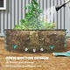 preview thumbnail 25 of 34, Outsunny 2PCS Galvanized Raised Garden Bed, Raised Beds for Gardening with Plant Support Stakes and Rubber Strap Edging