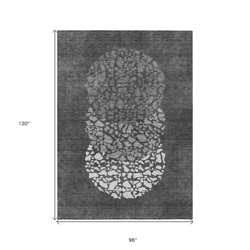 HomeRoots Abstract Transitional Rectangle Outdoor Rug