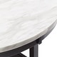 preview thumbnail 8 of 7, Balmforth White Faux Marble Round Dining Table by iNSPIRE Q Classic