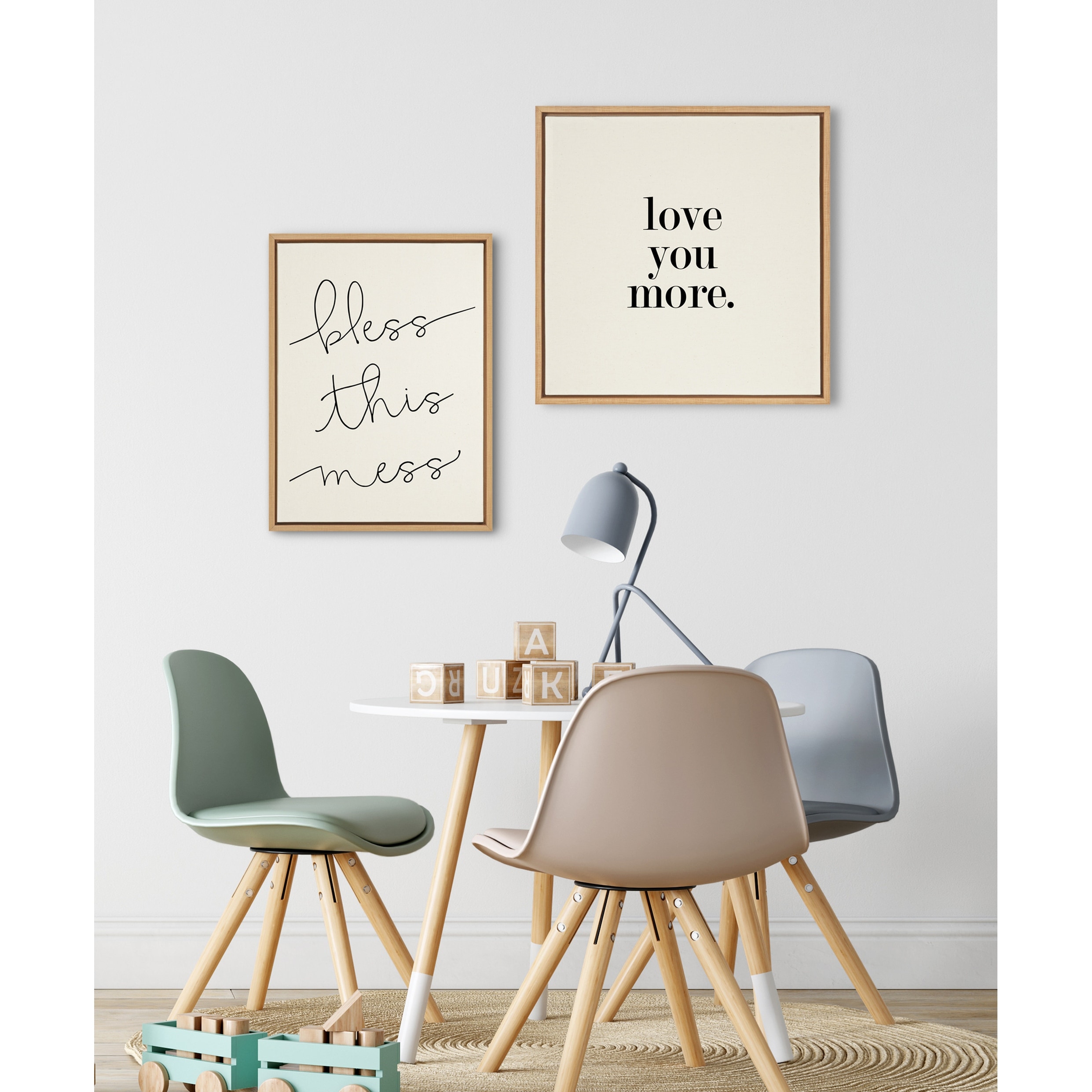 Kate and Laurel Sylvie Love You More Framed Canvas by Maggie Price