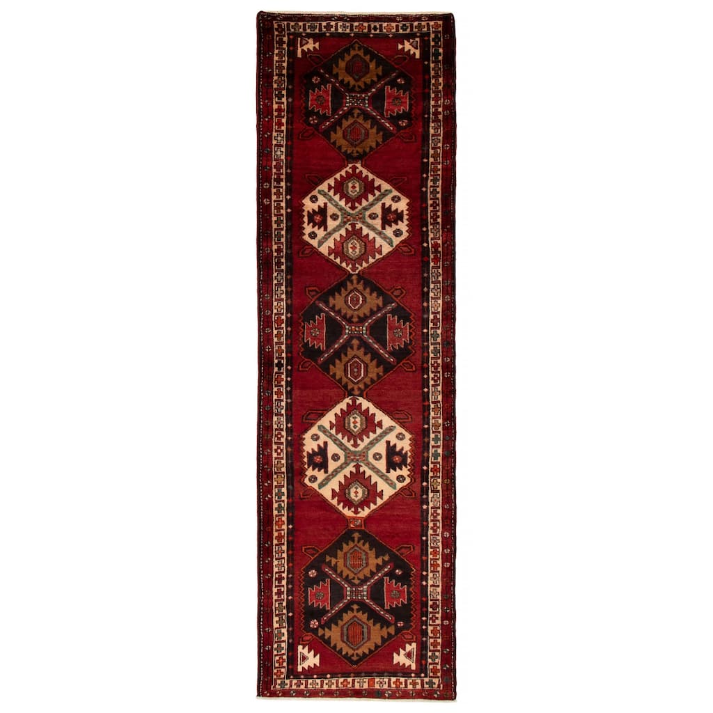 ECARPETGALLERY Hand-knotted Konya Anatolian Red Wool Rug - 3'7 x 12'11