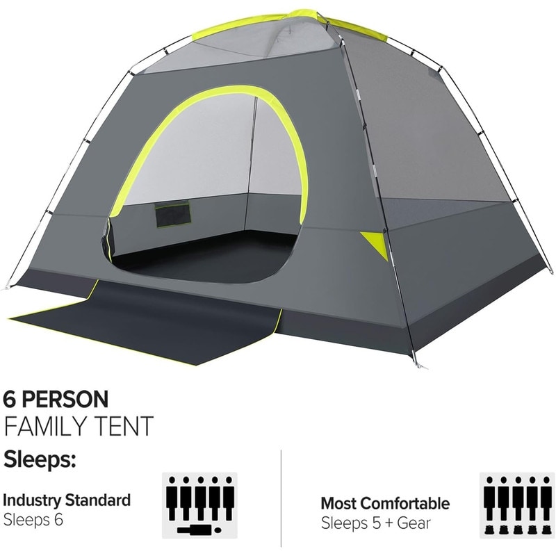 Camping person tent, waterproof, easy to install, with ground