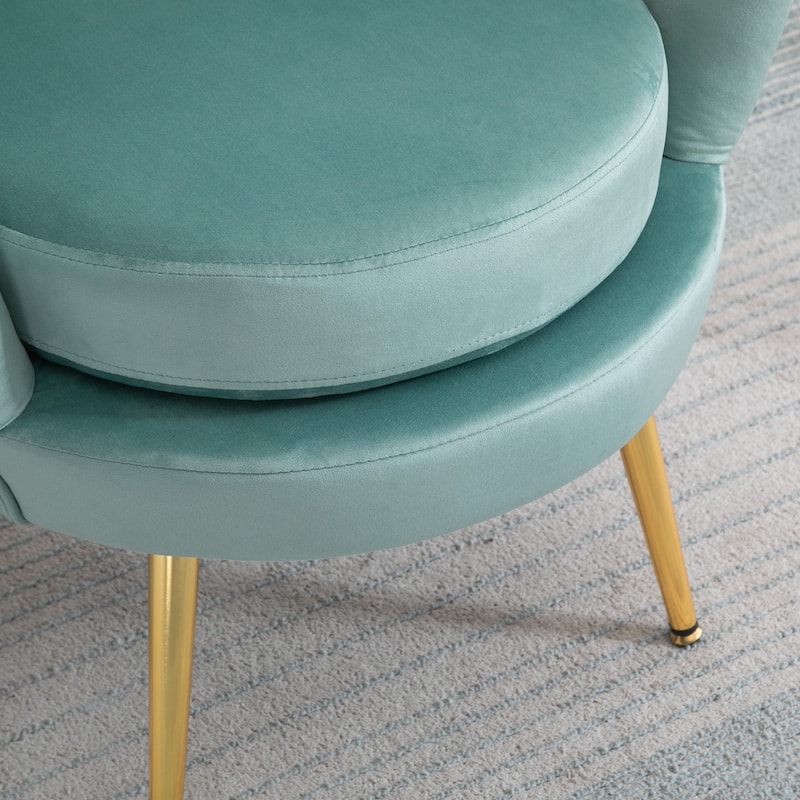 Velvet-touch Fabric Accent Chair