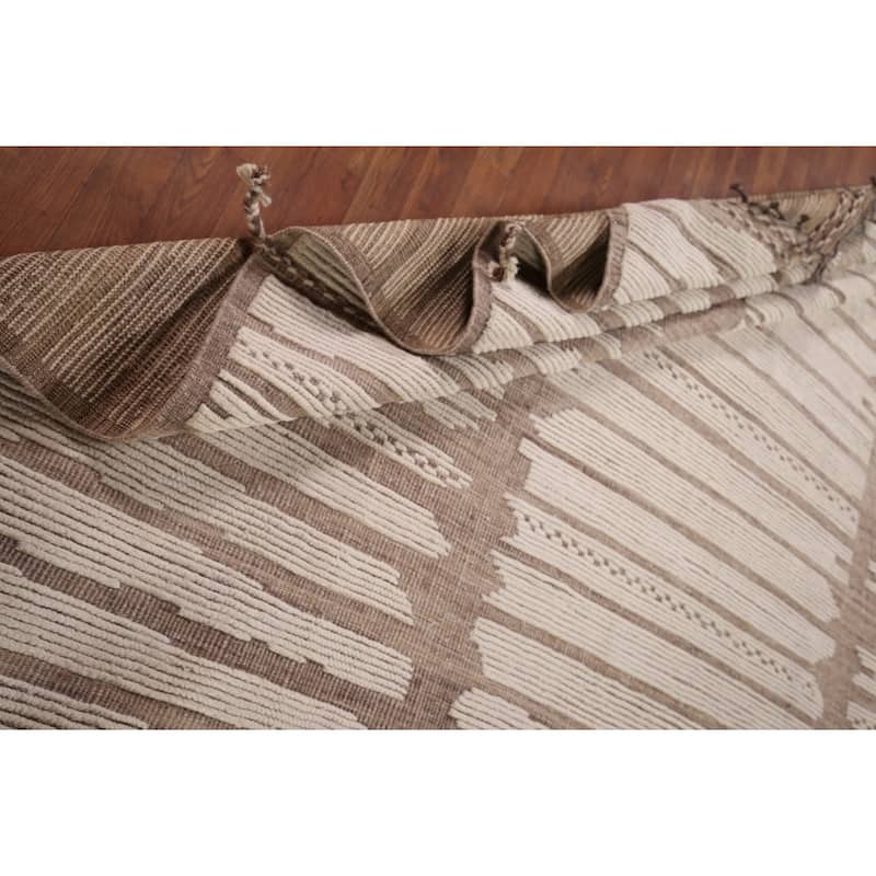 Moroccan Large Abstract Area Rug Handmade Wool Carpet - 9'9"x 14'7"