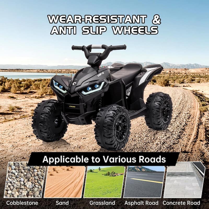 12V Battery Powered Electric Four-Wheeler with Music