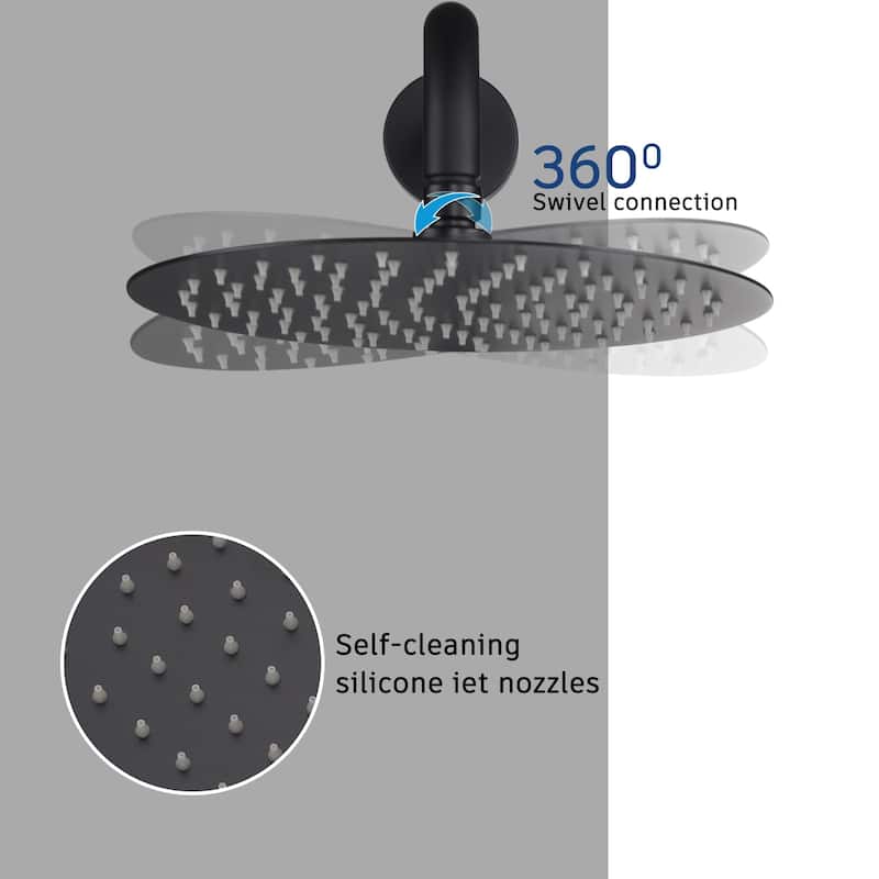 Round 2 Functions Wall Mount Dual Shower Heads Shower System