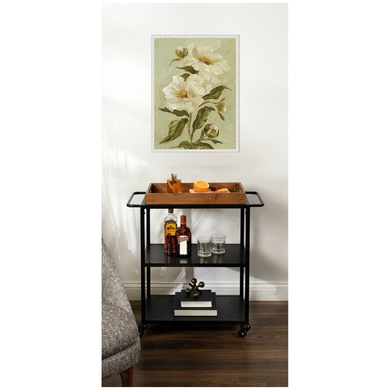 Kate and Laurel AQ Floral No 9 by Annie Quigley Framed Canvas Wall Art Print