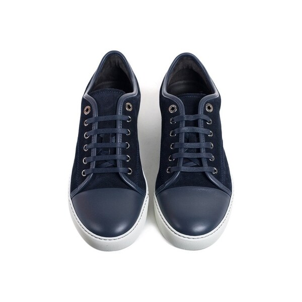 lanvin blue suede sneakers