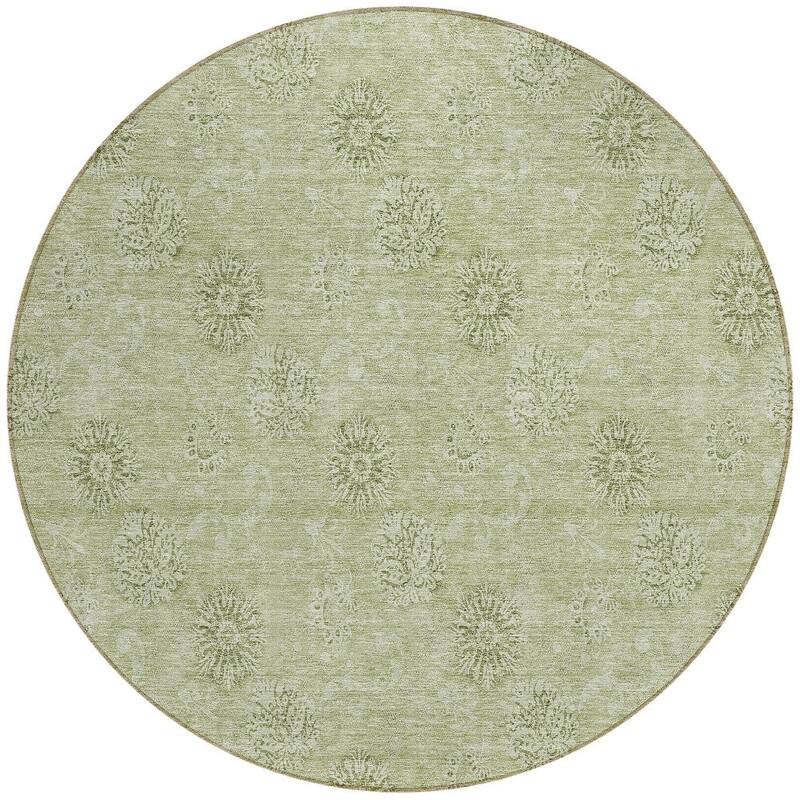 HomeRoots Floral Transitional Rectangle Outdoor Rug