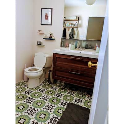 Handmade Reno in Green, Blue, Black Tile, Pack of 12 (Morocco)