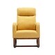 preview thumbnail 9 of 13, Modern Glider Chair, Recliner Armchair with Wood Legs and Side Pocket, Nursery Rocking Accent Chair with High Back