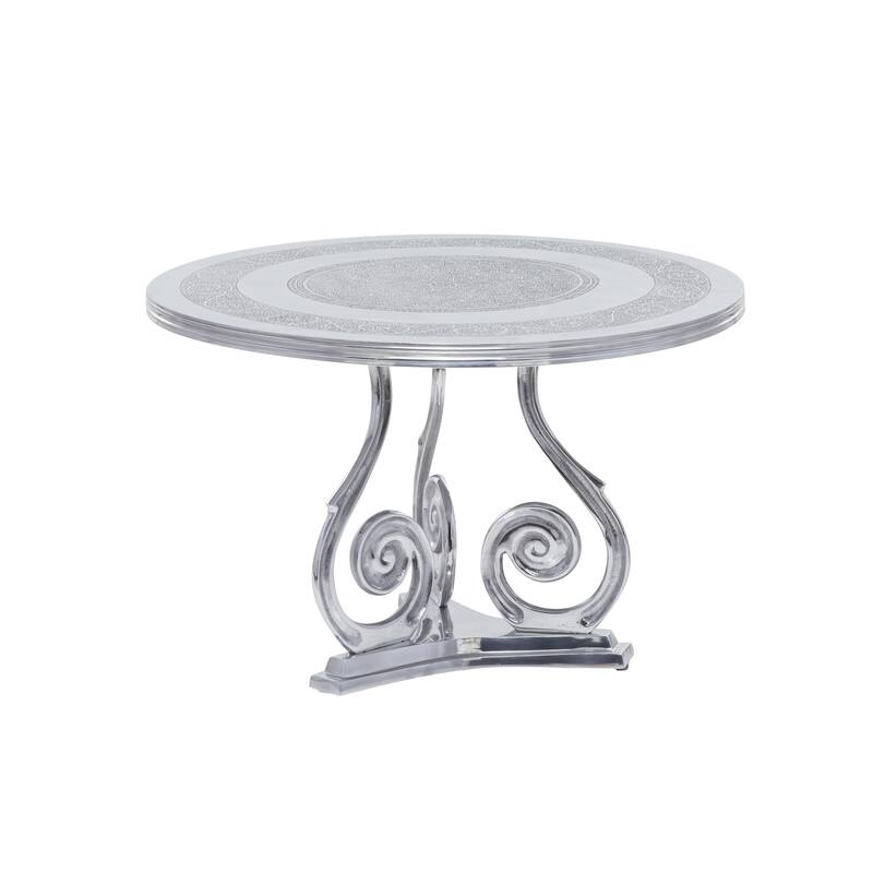 Aluminum Metal Coffee Table - Silver - Roche River Decor