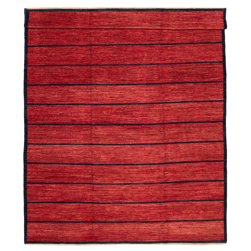 ECARPETGALLERY Hand-knotted Finest Peshawar Ziegler Red Wool Rug - 9'9 x 13'8 - Red - 9'9 x 13'8