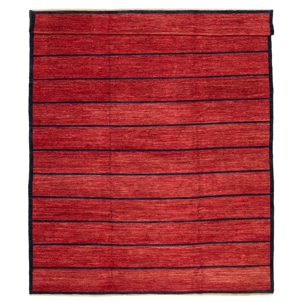ECARPETGALLERY Hand-knotted Finest Peshawar Ziegler Red Wool Rug - 9'9 x 13'8